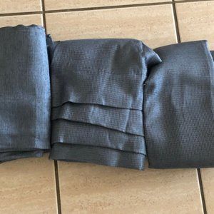 3x Lorcan Blackout Curtain Panel Blue